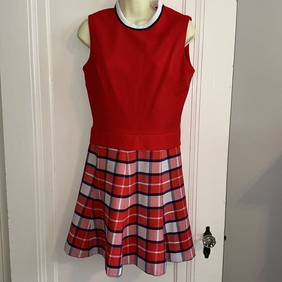 Vintage 70s Jerell of Texas red, white & blue sleeveless mini dress with jacket - Picture 3 of 10